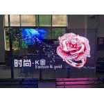 Commercial Advertising Free Standing LED Display , Transparent Glass LED Screen for sale