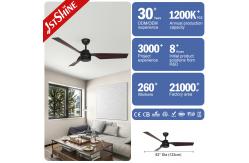 China Reading Room 64.4w ABS Ceiling Fan Dc Inverter Silent Design supplier