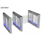 Single Body Supermarket Swing Gate / Intelligent Automated Turnstiles for sale