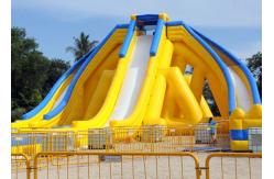 China Yellow / Blue / White Inflatable Floating Water Slide For School And Garden supplier