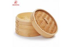 China Customized Logo 4 Inch Bamboo Steamer Basket For Dim Sum supplier