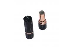 China Elegant Sexangle Plastic Lipstick Cases Empty Cosmetic Container in Black or White supplier