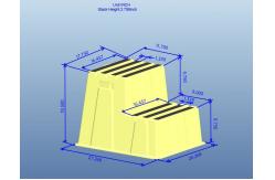 China XLS Plastic Heavy Duty Safety Two Step Step Stool supplier