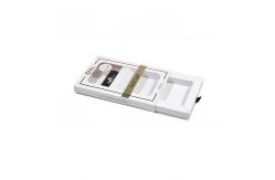 China Custom Phone Case Packaging Box Printed White Window Boxes With Hang Hole supplier