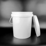 Fertilizers Coatings Round Plastic Bucket 17kg With Lid And Handle for sale