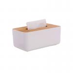 Bamboo PP White Tissue Box Cover Decorative Tissue Box Covers for sale