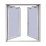 Pvc / Upvc Glass Casement Window European Style Double Glazed Casement Window for sale