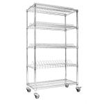 Customized ESD Storage 4 Layers Shelf Trolley Wire Mesh Shelving Cart