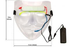 China Halloween White LED Face Mask V For Vendetta Mask Anonymous Guy supplier