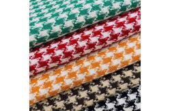 China Polyester Shiner Knitting Houndstooth Suit Tweed Wool Fabric Stock supplier