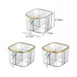PET Household Kitchen Salt Jar Multi Grid Function Kitchen Spice Box  With Spoon for sale