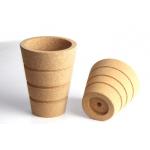 LFGB Custom Cork Plant Pots Eco Friendly Recycled  Biodegradable for sale