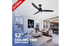 China Remote Control 220V 50HZ 6 Speed LED Ceiling Fan With 3 Wood Blades supplier
