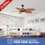Low Noise 5 Blades Energy Saving Ceiling Fan With Led Light Large Airflow