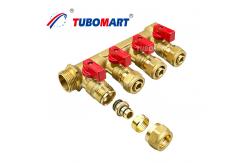 China High Performance Brass Pex Manifold 2 - 12 Way Water Plumbing Manifold supplier
