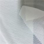 CRINKLE CHIFFON White Polyester Fabric , Washable 100 Percent Polyester Fabric for sale