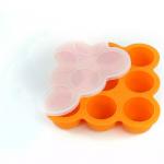 9 Cavities Silicone Baby Tray Half Sphere BPA Free Suction Feeding Plate for sale
