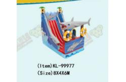 China Children Fun Park Inflatable Baby Shark Slide For Rentals supplier