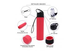 China Portable Multifunction 600ml Collapsible Silicone Water Bottle supplier