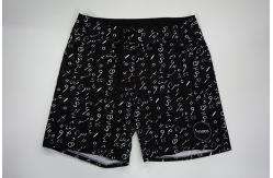 China Custom Made Black Stretch Men Board Shorts Water Repellent Polyester Mid Length supplier