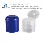 Dispensing Flip Top Cap Ribbed Fine Side Flip Cap For Hand Sanitizer Bottle for sale