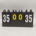 PU Composite Paper Tabletop Scoreboard Portable Black Scorer Match Point Sets Cards For Table Tennis for sale