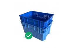 China 60x40 Warehouse Plastic Crates Seafood Dynamic Load 50Kg Stackable supplier