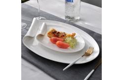 China Irregular Shape Glazed Ceramic Plate Set Sustainable Eco Friendly For Restaurant supplier