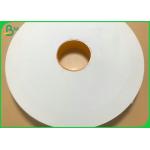 32mm 44mm Slitted Width 28gsm White Wrapped Paper Roll For Straw Packing for sale
