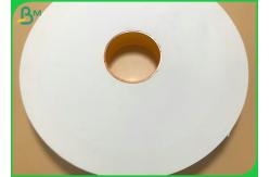 China 32mm 44mm Slitted Width 28gsm White Wrapped Paper Roll For Straw Packing supplier