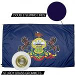 State of Pennsylvania Flag 3x5 ft Outdoor Heavy duty Dupont Nylon US Flags Strong Canvas Heading and  Brass Grommets for sale