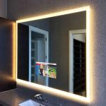 Rectangle Mirror TV LED Bath Mirrors Illuminated with Bathroom Light Equipped for sale