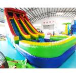 TUV Outdoor Inflatable Water Slides Double Side Bouncer Bounce House for sale