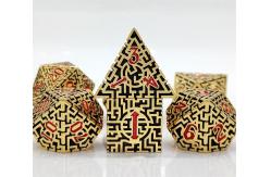 China Solid Maze Multi -Faceted Metal Dice DND#RPG Dungeon And Long Crusu supplier