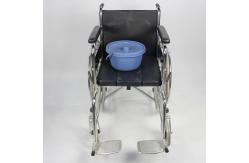 China Two In One Multifunctional Folding Steel Wheelchair Commode Chair supplier