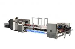 China Automatic Folder Gluer Stitcher Gluing Stitching Combined In One Carton Box Making supplier