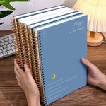 A4 A5 A6 B5 Subject Blank Cover Notebook 128gsm 140gsm Thick Spiral Notebook for sale