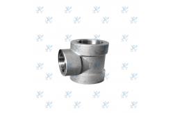 China Stainless steel forged high-pressure Tee pipe fittings, Socket Tee elbow supplier
