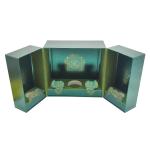 Custom Printed Green Festival Box Luxury Cosmetic Folding Cardboard Rigid Hard Magnetic Gift Box for sale