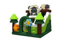 China Silk Printing Inflatable Combos Sheep Themed 5x6x5.5m Garden Inflatable Bouncy Castle supplier