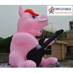 outdoor inflatable big pig playing guita model for sale for sale