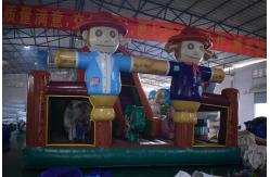 China Scarecrow Themed PVC Bouncy Castle , Inflatable Farm Fun Kids Bounce House supplier