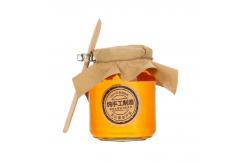 China 250ml Small Glass Canning Jars , Recycled Glass Jars With Wooden Spoon supplier