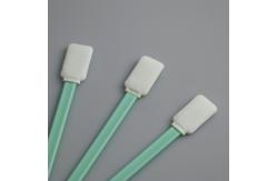 China PP Stick Knitted Rectangle Spun Polyester Swab For TOC Specimen Collection supplier