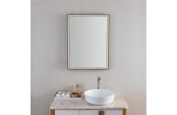 China Acrylic Frame Led Strip Bathroom Mirror Touchable Screen Customizable supplier
