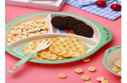 China Biodegradable Decal Melamine Bamboo Fiber Baby Tableware Set supplier