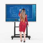 Digital 75 Inch Smart Board , 4k Interactive Whiteboard Frosted Glass Material for sale