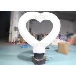 190T 3m White Ground Led Inflatable Love Heart Balloon for sale