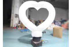 China 190T 3m White Ground Led Inflatable Love Heart Balloon supplier