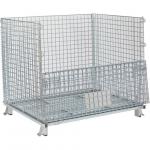 Hot Dip Galvanized Wire Mesh Container Foldable Large Loading Capacity for sale
